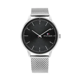 Analog Quarzuhr für Herren mit Silbernes Edelstahl-Mesh-Gliederarmband - 1791842