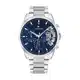 Tommy Hilfiger Multi Zifferblatt Quarz Uhr für Herren mit Silbernes Edelstahl-Mesh-Gliederarmband und Lederarmband