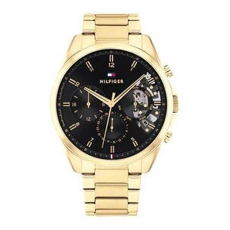 Tommy Hilfiger Herren Analog Quarz Uhr Style BAKER (1710448) Multi/Gelbgold (1710447)