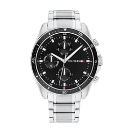 Multi Zifferblatt Quarz Uhr für Herren mit Silbernes Edelstahlarmband - 1791835