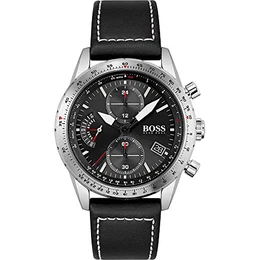 Herren Analog Quarz Uhr mit Leder Armband 1513853