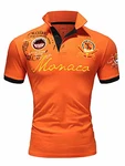 Amaci&Sons Herren Poloshirt Basic Kontrast Monaco Stickerei Polohemd T-Shirt (5108) Orange Amaci&Sons Herren Poloshirt Basic Kontrast Monaco Stickerei Polohemd T-Shirt (5108) Orange