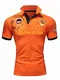 Amaci&Sons Herren Poloshirt Basic Kontrast Monaco Stickerei Kurzarm Polohemd T-Shirt 5108 Orange M