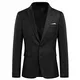 Allthemen Anzugjacke Herren Slim Fit Sakko Modern Blazer für Business Hochzeit Freizeit Schwarz M