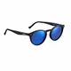 BLUE BAY SACALIA, Polarisierte Sonnenbrille für Männer und Frauen, 100% UV-Schutz, Nachhaltige Sonnenbrille aus Recyceltem Material, Leicht und Flexibel, Schwarzer Rahmen und Blaue Linsen, 20 Gramm