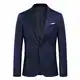 Allthemen Sakko Herren Slim Fit EIN Knopf Anzugjacke Herren Blazer für Business Hochzeit Freizeit Dunkelblau M