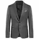 Allthemen Sakko Herren Slim Fit EIN Knopf Anzugjacke Herren Blazer für Business Hochzeit Freizeit Grau M