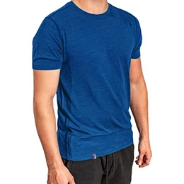 Merino T-Shirt Herren - Premium Merino Shirt Herren Kurzarm, Sport Shirt Männer und Funktionsshirt, Herren Merino T-Shirt,Blau M