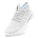 CAIQDM Schuhe Herren Laufschuhe Sneaker Outdoor Sportschuhe Turnschuhe Joggingschuhe Atmungsaktiv Running Shoes Men Walking Schuhe Freizeitschuhe Fitness Schuhe weiß