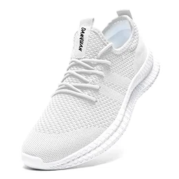 Schuhe Herren Laufschuhe Sneaker Outdoor Sportschuhe Turnschuhe männer Joggingschuhe atmungsaktiv Running Shoes Men Walking Schuhe Freizeitschuhe Fitness Schuhe Weiß 41 EU