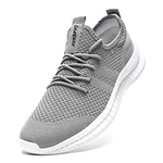 CAIQDM Schuhe Herren Laufschuhe Sneaker Outdoor Sportschuhe Turnschuhe Joggingschuhe Atmungsaktiv Running Shoes Men Walking Schuhe Freizeitschuhe Fitness Schuhe Grau