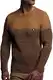 Herren Strick-Pullover Rundhals mit Logopatch   Männer Winter-Pullover  stylischer Herren Strick-Pulli   warmer Männer Pulli Grobstrick  Herren Basic Longsleeve Sweatshirt sweater K-114 Camel M