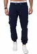 OneRedox Herren Chino Pants Jeans Joggchino Hose Jeanshose Skinny Fit Modell H-3412 Navy 32