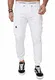 OneRedox Herren Chino Pants Jeans Joggchino Hose Jeanshose Skinny Fit Modell H-3412 Weiß 32