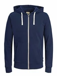 JACK & JONES Sweatshirt JJEHOLMEN Sweat Zip Hood NOOS 12136884 Blau (12136884)