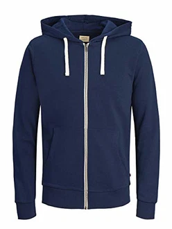 JACK & JONES Sweatshirt JJEHOLMEN Sweat Zip Hood NOOS 12136884 Blau (12136884)