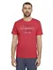 TOM TAILOR Herren 1025979 Print T-Shirt, 11042-Plain Red, M