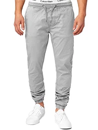 Herren Fields Stoffhose mit 4 Taschen Stretch Hose Herrenhose für Männer Lt Grey M