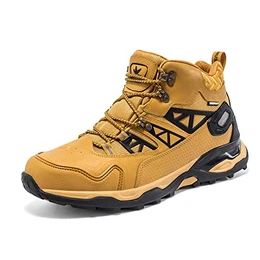Herren Wanderschuhe Wasserdicht Outdoor Anti-Rutsch Wanderstiefel Sportlich Bequem Leicht Outdoor Wandern Trekking Schuhe Braun 45 EU 276 mm