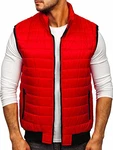 BOLF Herren Weste Bodywarmer Steppweste Funktionsweste Outdoor Freizeit Sport Style [1U1] Rot (1U1)