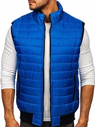 BOLF Herren Weste Bodywarmer Steppweste Funktionsweste Outdoor Freizeit Sport Style [1U1] Blau (1U1)