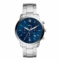 Herrenuhr Neutra Chrono, Chronographenwerk, 44 mm silbernes Edelstahlgehäuse mit Edelstahlarmband, FS5792