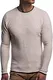 Carisma Herren Feinstrick-Pullover für Winter und Übergang • Herren Longsleeve mit gerippten Ärmeln • Herren Langarmshirt Rundhals-Pullover für Herren 7757 Beige M