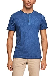 Herren Henleyshirt mit Waschung Blue M
