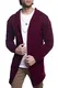 Carisma Herren Strickjacke Lang mit Kapuze • Herren Jacke mit Seitentaschen Lange Kapuzenjacke Herren angenehme Übergangsjacke für Männer 7601, Bordo, M