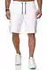 Reslad Kurze Hose Herren Cargo Bermuda Shorts Jogginghose Sport-Hose RS-5069 (2XL, Weiß)