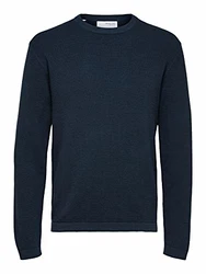 SELECTED HOMME Pullover Schwarz/Weiß/Dunkelblau