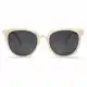 SOJOS Runde Polarisierte Sonnenbrille Damen Herren Klassische Retro Stil UV400 SJ2175 mit Beige Rahmen/Graue Linse
