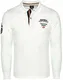 Carisma Langarm Poloshirt für Herren M, Blau 100% Baumwolle • Herren Langarmshirt mit Stickerei • Angenehmes Regular Fit Longsleeve 3438 White M