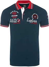 Kurzarm Poloshirt für Herren S, Navy 100% Baumwolle • Herren Polo Shirt mit Stickerei • Regular Fit Shirt mit angenehmen