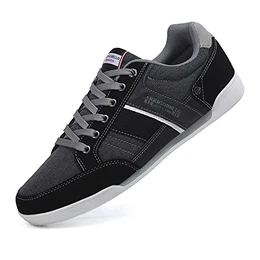 TARELO Sneaker Herren Schuhe Jeansschuhe Freizeitschuhe Schwarz 41