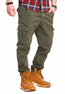 Rello & Reese Herren Cargohose Chino Jeans-Hose JN-3844 Khaki (JN-3844) Rello & Reese Herren Cargohose Chino Jeans-Hose JN-3844 Khaki (JN-3844)