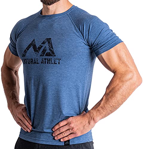 Slim-Fit Fitness Tshirt für Herren - Langes schnelltrocknendes Gym T-Shirt - Bodybuilding, Krafttaining und Sport