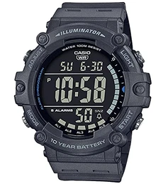 Unisex-Erwachsene Digital Quartz Uhr mit Kunststoff Armband AE-1500WH-8BVEF