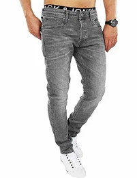 Herren Slim/Straight Fit Jeans Tim Original AGI 010 (32W / 32L, Grey Denim)