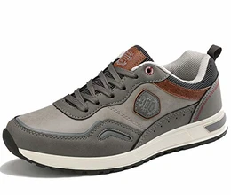 Freizeitschuhe Herren Sneakers Schuhe Wanderschuhe Walkingschuhe Berufsschuhe Sportschuhe Outdoor Leichtgewicht Trainers Größe 41-46(Grau, Numeric_46)