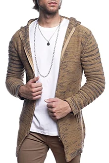 Karl's People Strickjacke mit Kapuze K-115 Camel (K-115)