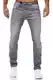 MERISH Jeans Herren Slim Fit Jeanshose Stretch Designer Hose Denim 1501 (32-32, 501-6 Grau)