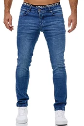 Jeans Herren Slim Fit Jeanshose Stretch Designer Hose Denim 1509 (30-30, 1509-2 Blau)