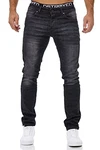 MERISH Jeans Herren Slim Fit Jeanshose Designer (1512, 1509) Schwarz (1509-4)