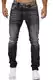 MERISH Jeans Herren Slim Fit Jeanshose Stretch Designer Hose Denim 1509 (32-32, 1507 Schwarz)
