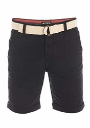 riverso Herren Chino Shorts RIVHenry Gürtel Bermuda Kurze Hose Blau