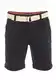 riverso Herren Chino Shorts RIVHenry Gürtel Bermuda Kurze Hose 98% Baumwolle Hellblau Dunkelblau Navy Rot Grün Orange Beige Grau w30 - w42 (W 32, Black)