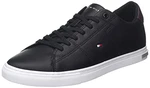 Tommy Hilfiger Herren Sneakers Essential Leather Detail Vulc Schwarz