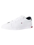 Tommy Hilfiger Herren Sneakers Essential Leather Detail Vulc Weiß/White