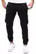 Herren Hose Jogger Chino Cargo Jeans Hosen Stretch Sporthose Herren Hose mit Taschen Slim Fit Freizeithose (Z_Schwarz, M)